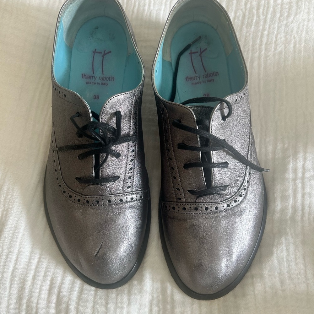 Thierry Rabotin Silver and Teal Shoes